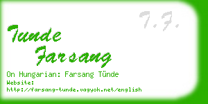 tunde farsang business card